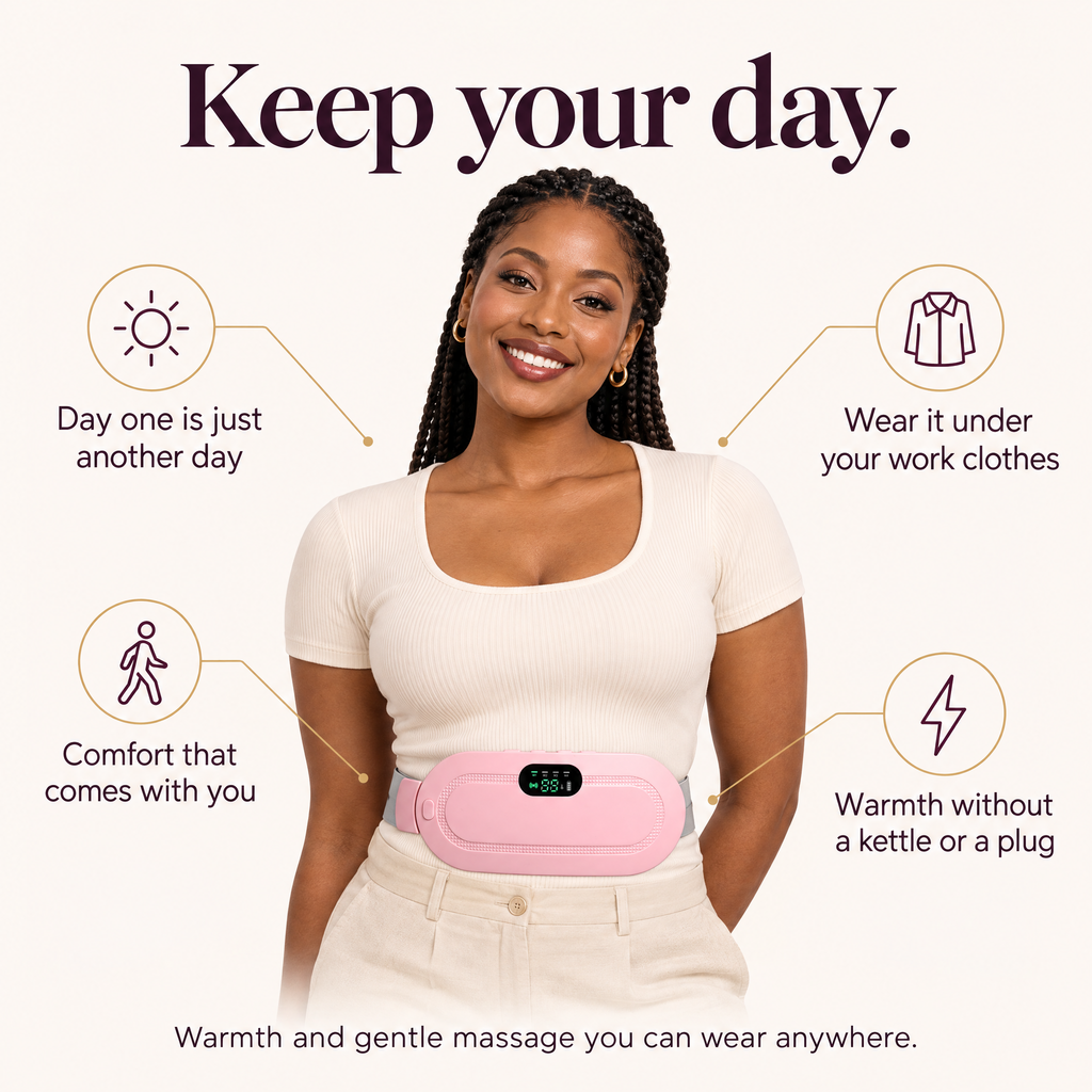 Haven Belt: Massage Heating Cramp Relief Belt