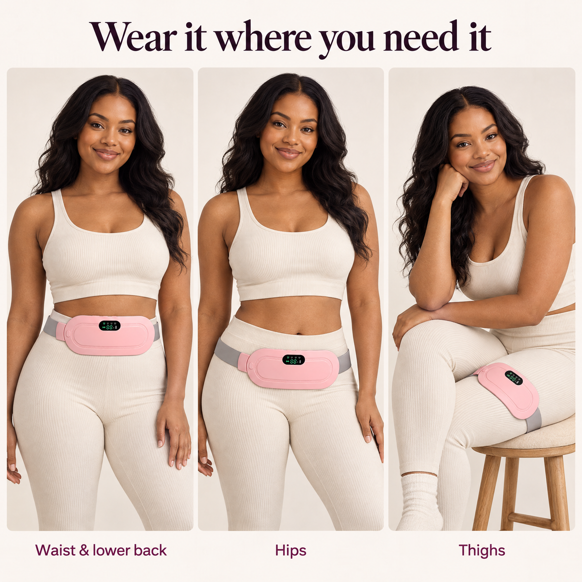 Haven Belt: Massage Heating Cramp Relief Belt
