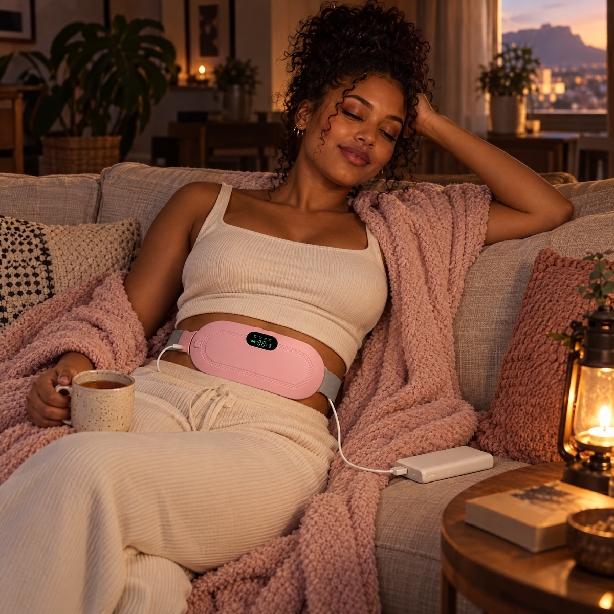 Haven Belt: Massage Heating Cramp Relief Belt
